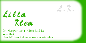 lilla klem business card